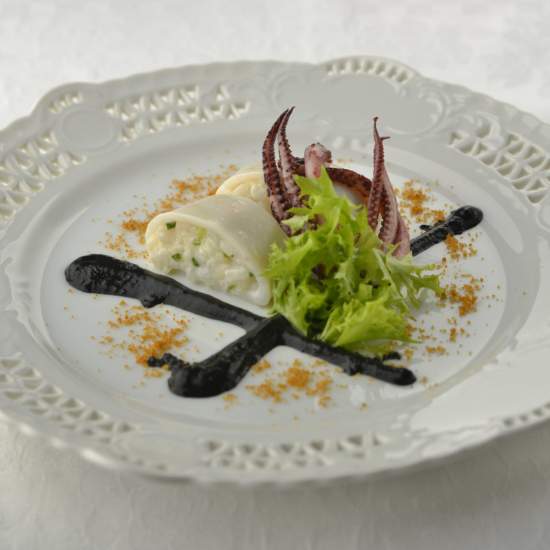イカのリゾット(仏蘭西料理 Ｎ)