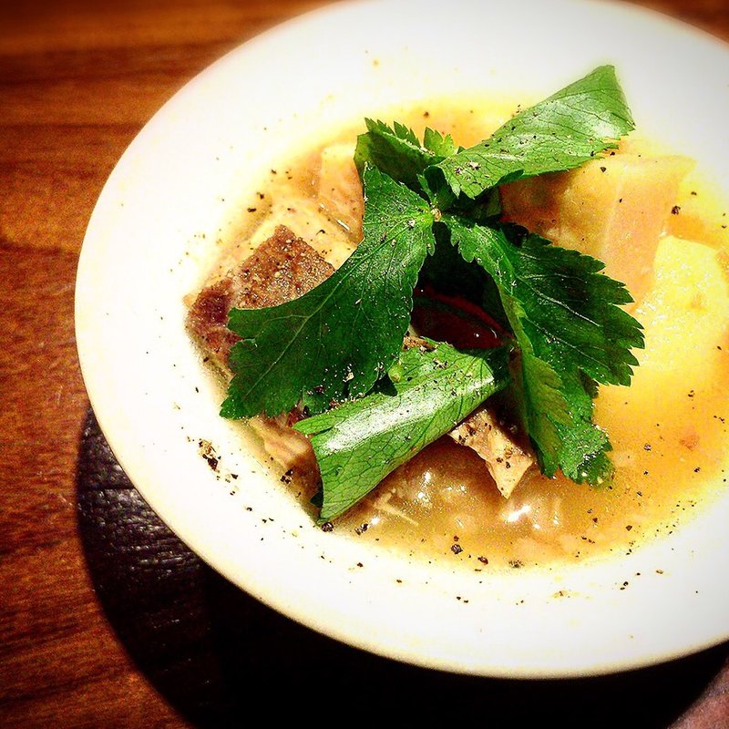 牛すじとジャガイモと筍の煮込み(やきとん　ざぶ )