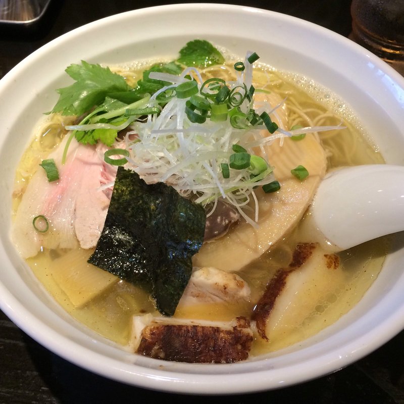 朝採り筍と焼きアゴの塩そば(柳麺まる重)