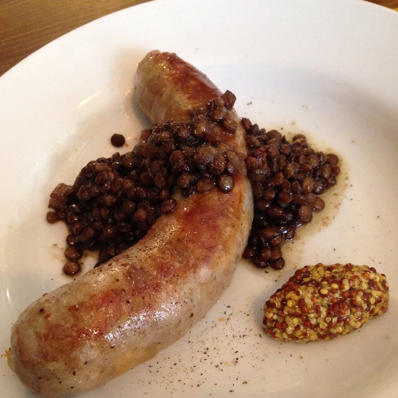 自家製ソーセージとレンズ豆(ekaki （エカキ）)