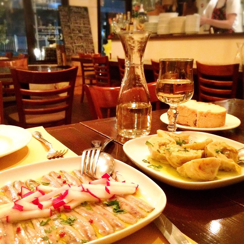 いわしのマリネとアーティチョークのマリネ(オステリア　ベオーネ )