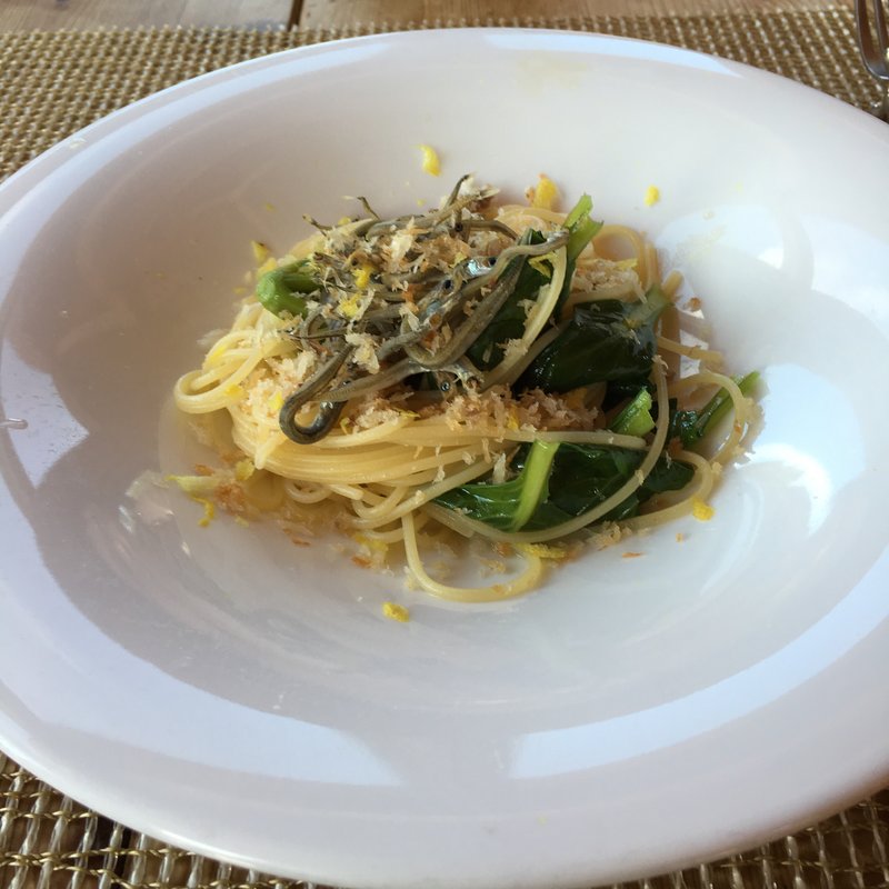 小女子と小松菜のパスタ(ラカスターニャ （Lacastagna）)