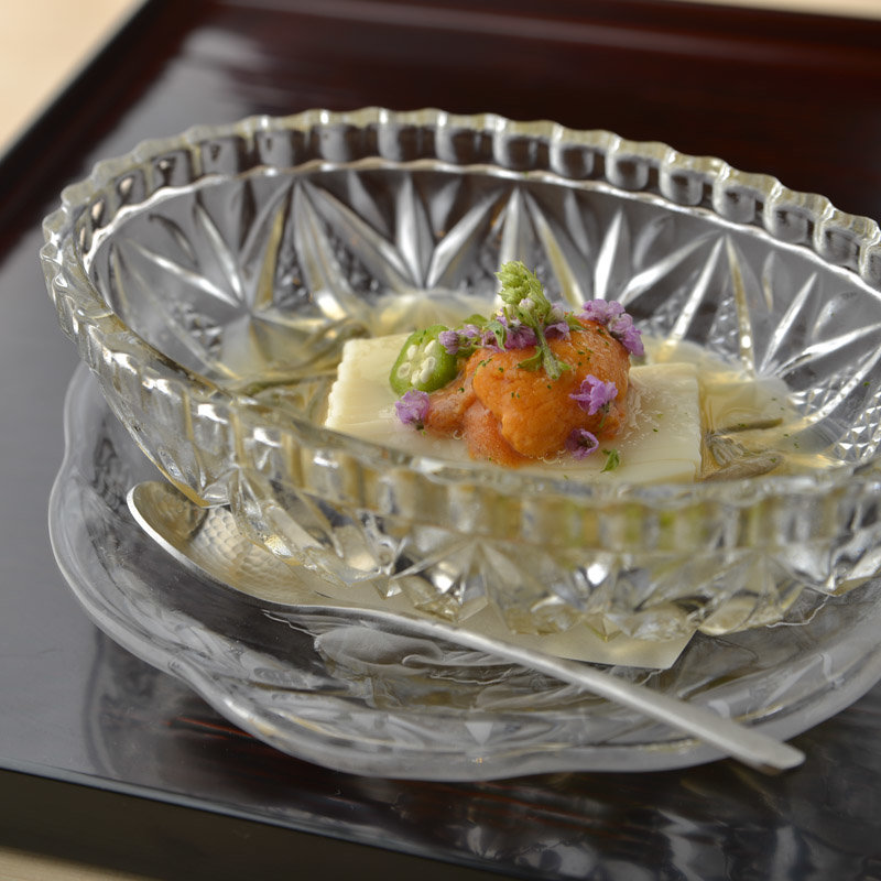 生湯葉　ウニ(銀座 喰い切りひら山)