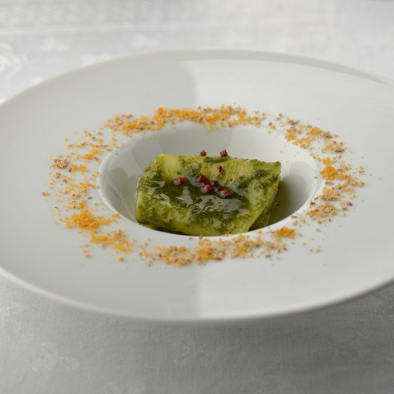 タラのグリル　バジルソース(il tram)