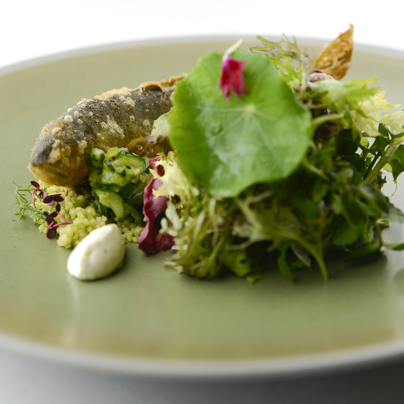 鮎の素揚げ(フレンチレストラン ルカンケ（REQUINQUER)白金台)