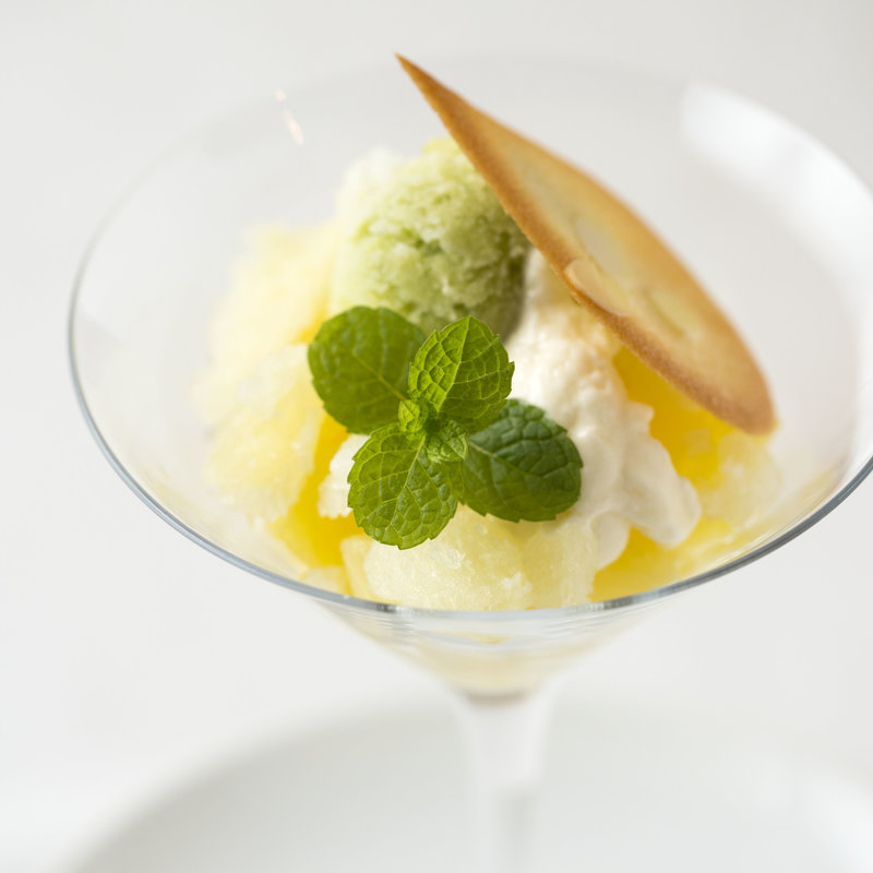 レモンと抹茶のシャーベット(Restaurant RiRe)