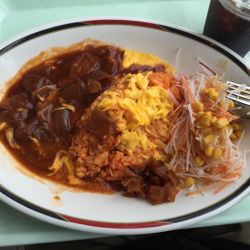 オムハヤシ (ドリンクセット)(日本食堂)