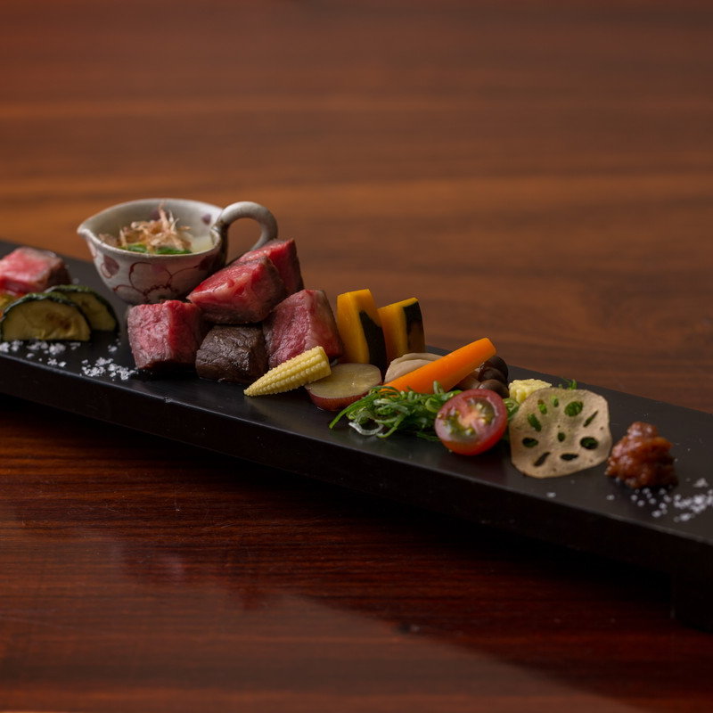 和牛と温野菜のグリル(良酒和醸 可不可)