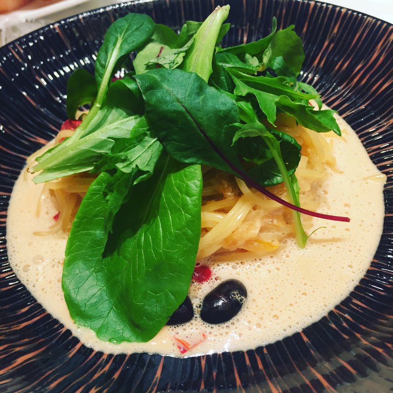 黒豆とゆずの醤油クリームパスタ(よーじや 羽田空港第1ターミナル店)