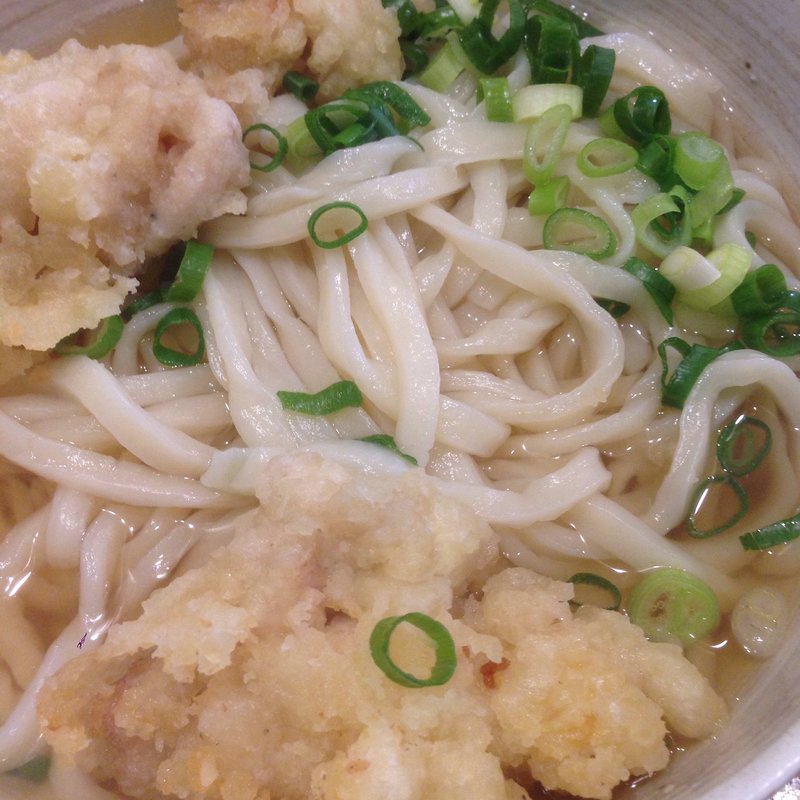 鶏天かけうどん(おにやんま　五反田本店)