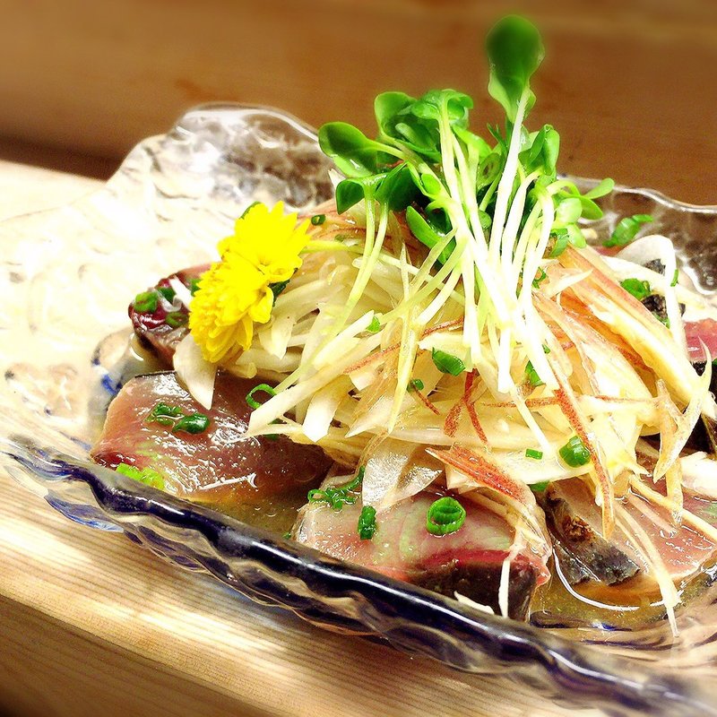 初かつをたたき薬味ポン酢(恵比寿 鮪喜)