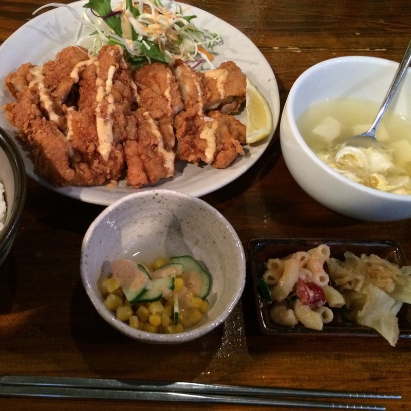 満腹唐揚げ定食(韓国料理 東大門 タッカンマリ 立川本店)