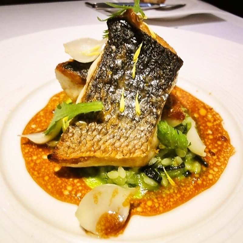 敦賀からの鮮魚直送 花山椒が香るガストリックソース(3500円のコース)(Ｍéｃｈａｎｔ　Ｌｏｕｐ （メシャン・ルー）)