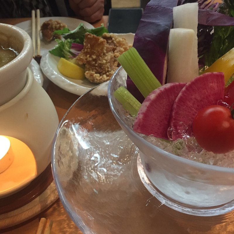 彩り野菜のバーニャカウダー  糠ニシンソース(留萌マルシェ 品川イーストワンタワー店 （ルモイマルシェ）)