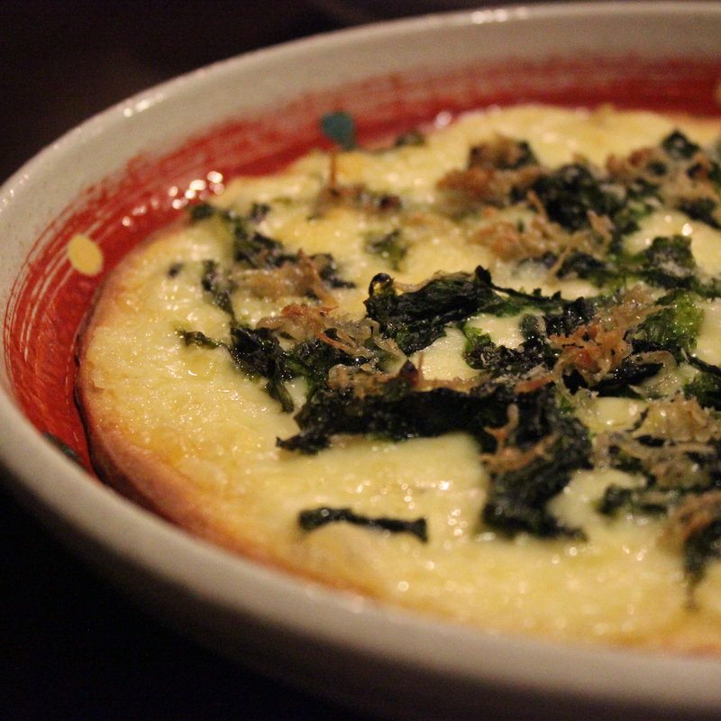 しらすと青さのりの薄焼きピザ(おでんダイニングふくろう)