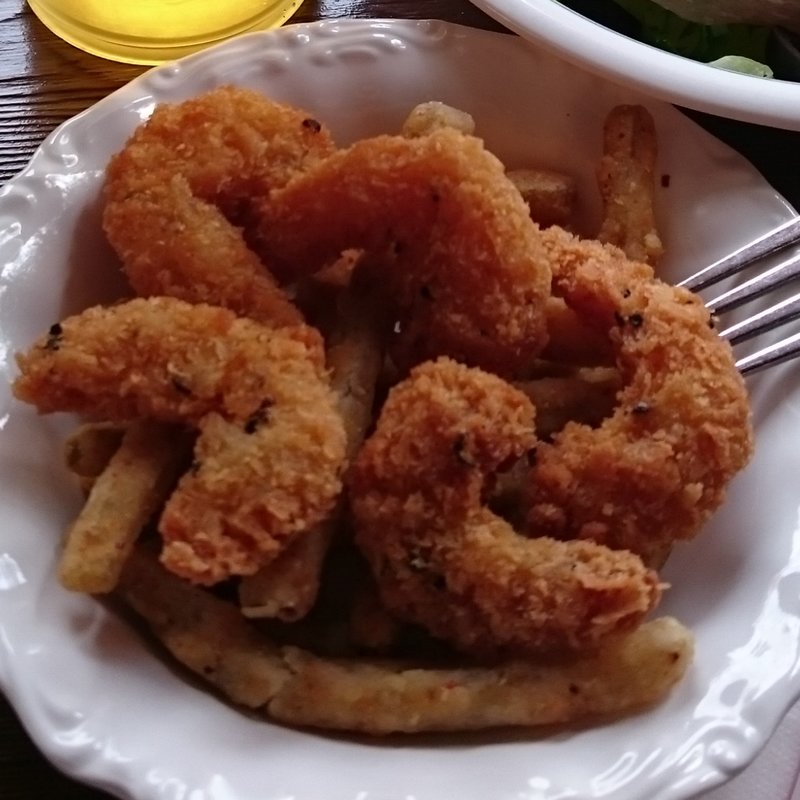 海老とゴボウのフリット(S.S.コロンビア・ダイニングルーム)