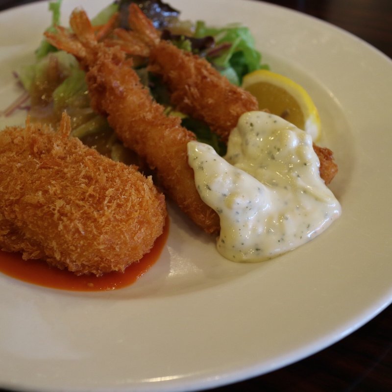 北海道産紅ズワイガニのクリームコロッケ＆海老フライ(ガスト 盛岡津志田店 )