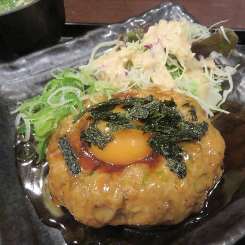 照り焼き鶏つくねハンバーグ定食(炎心)