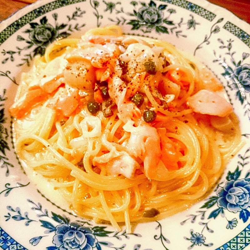 サーモンクリームパスタ(dilettante cafe （ディレッタント カフェ）)