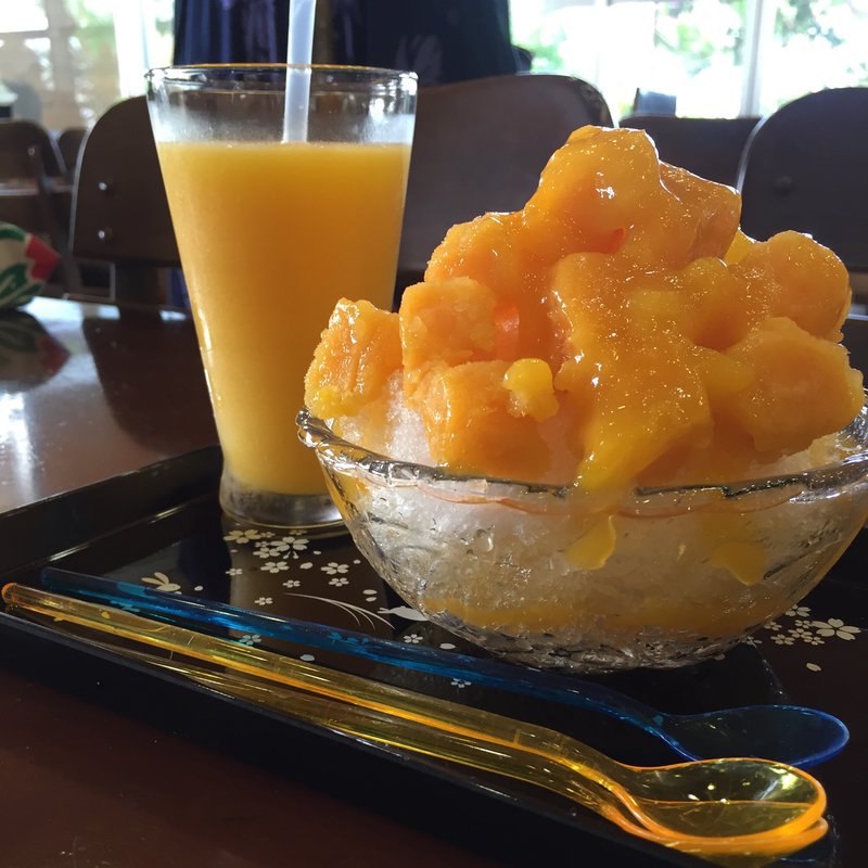 マンゴージュース&かき氷(ユートピアファーム)