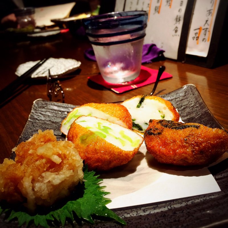 自家製さつま揚げ二種盛り(さつまおごじょ )