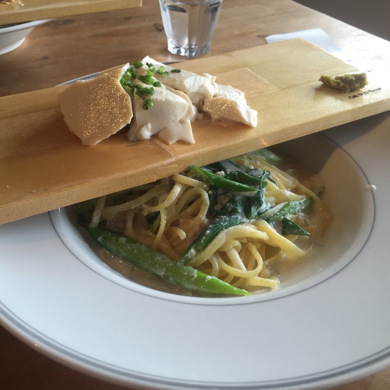 お豆富パスタセット(嵯峨野湯 （サガノユ　SAGANO－YU）)