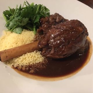 すね肉の煮込み クスクス添え(ラム&パクチー Salad days)