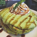 オーガニック抹茶マスカルポーネパンケーキ(Urth Caffé 表参道 （アースカフェ）)