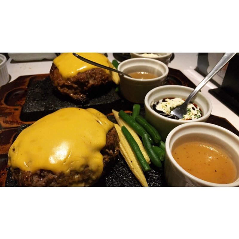 和牛100%ハンバーグステーキの溶岩焼(溶岩焼ダイニング bonbori 渋谷道玄坂店)