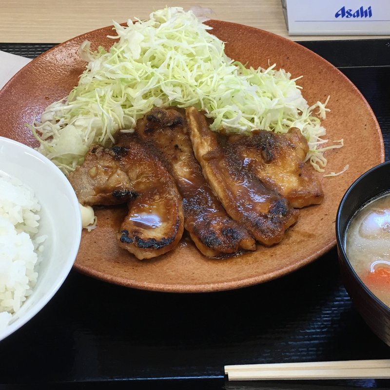しょうが焼き定食(かつや 海老名店)