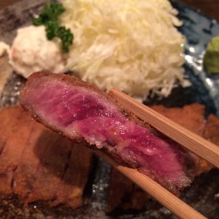 牛かつ・麦めし・とろろセット(スパゲッティーのパンチョ 新橋店)