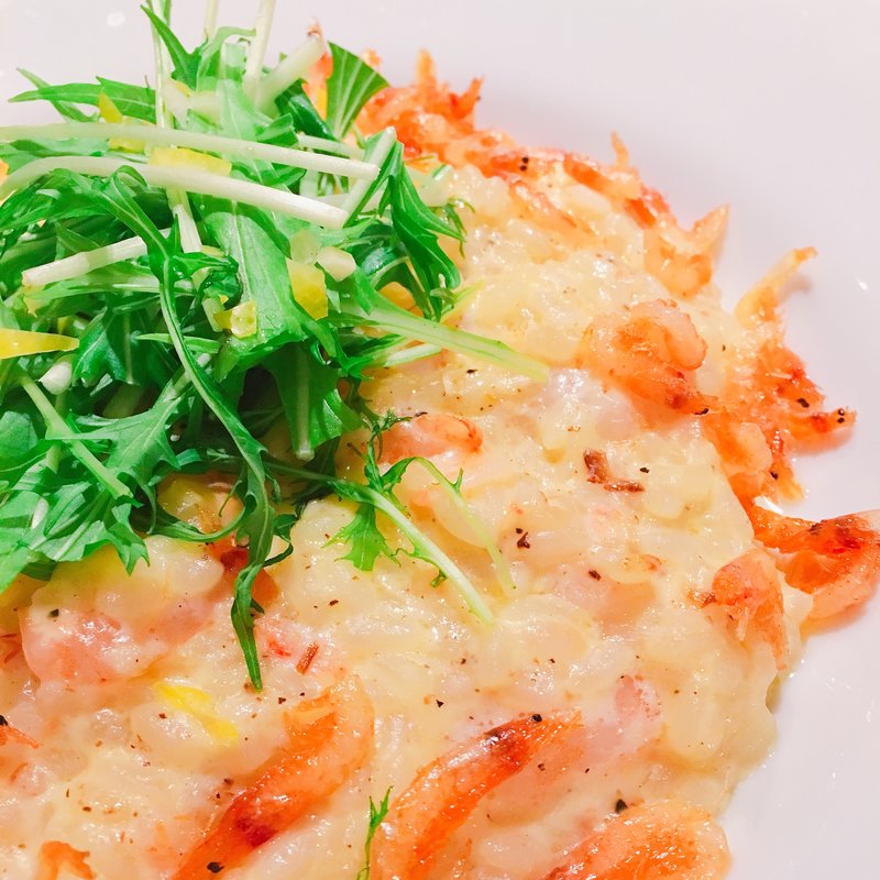 桜エビのクリームリゾット レモンの香り(オイスターバー バールバールプロペッチョ)