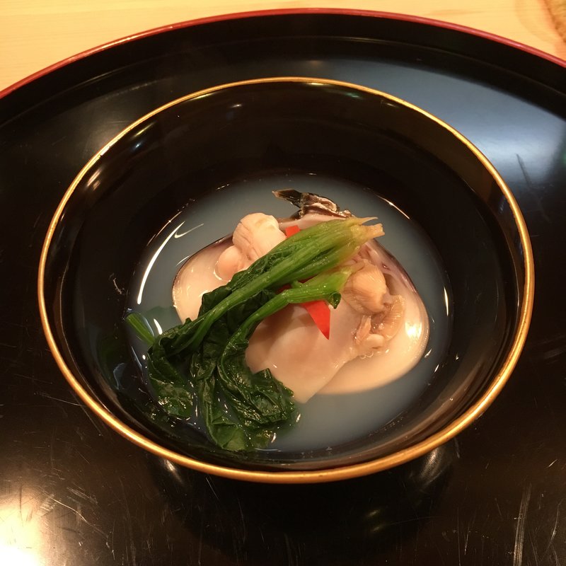 天然蛤のお吸物(山中湖 菜庭料理 尚起)