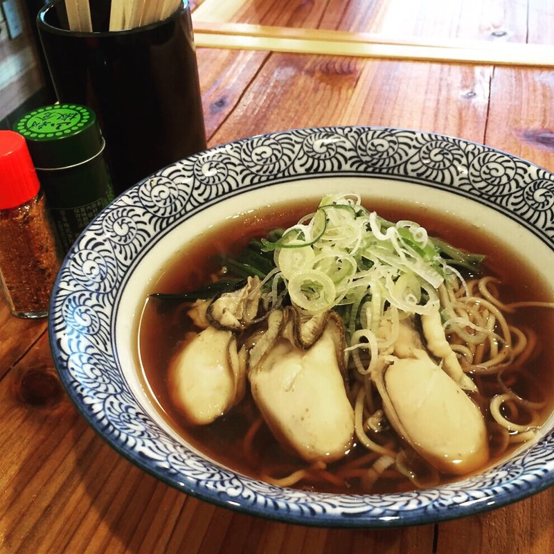 牡蠣そば(蟹とシャンパン 牡蠣ベロ)