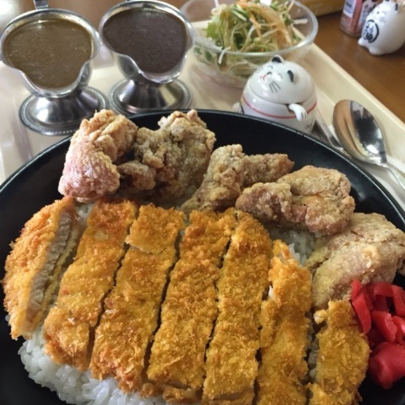 カツカレーセット(から揚げトッピング)