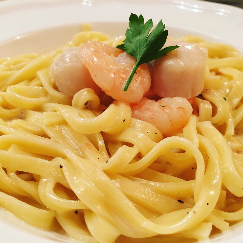 帆立貝柱とエビのクリームソース(キャナリィ ロウ 長野店 （cannery row）)