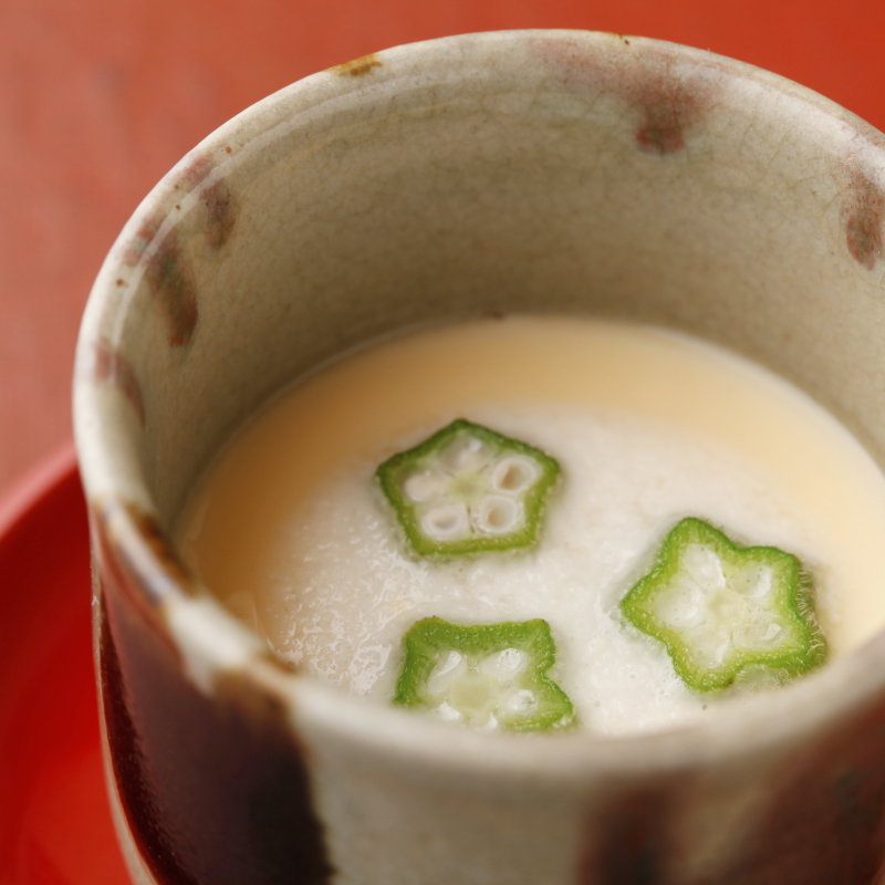 オクラの豆乳プリン(えびす あふそや)