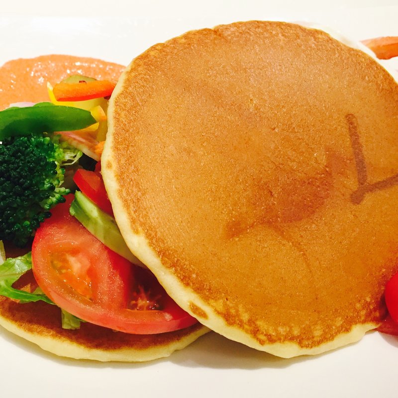 明太子シュリンプレタスパンケーキ(ロカンダ )