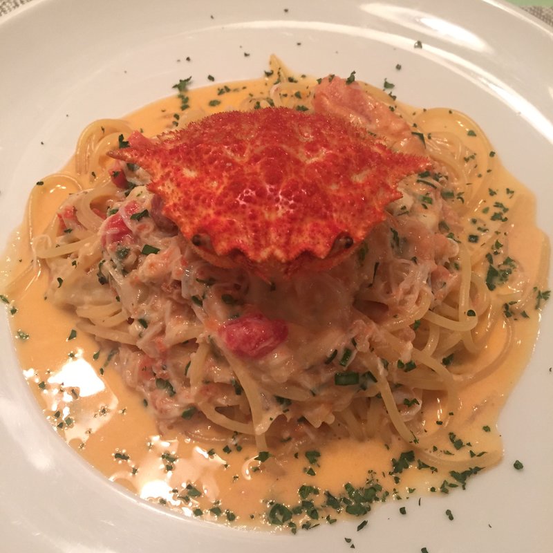 毛ガニのトマトクリームパスタ(ラ コッコラ)