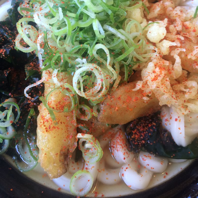 ごぼう天わかめうどん(牧のうどん 早良重留店)