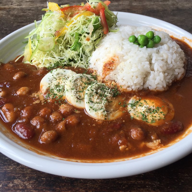豆とツナとたまごのカレー(カフェセントロ)