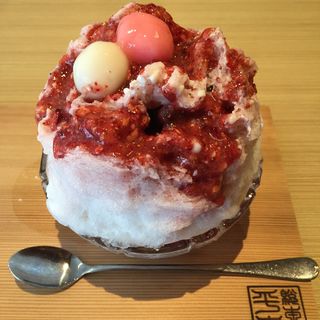 いちご大福氷(柿の葉ずし 平宗 法隆寺店 （ひらそう）)