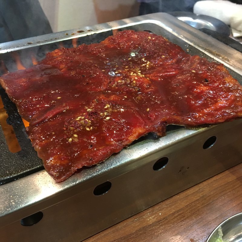 はみ出たいハラミ【売切御免!!】(大阪焼肉・ホルモン ふたご 恵比寿店)