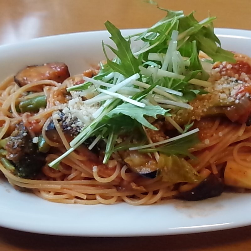 クロックセット ごろごろ野菜のトマトパスタ(クロックカフェ （CLOCK Cafe）)