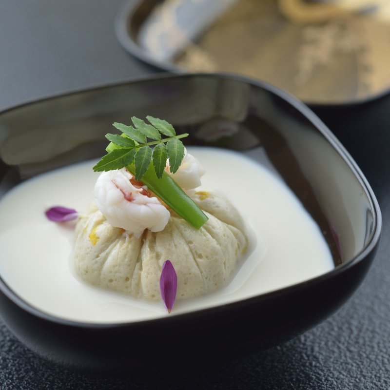 海老真薯　クリーム仕立て(十駕 （じゅうが）)