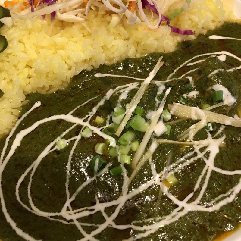 ほうれん草&チキン(ナワブ ビリヤニハウス)