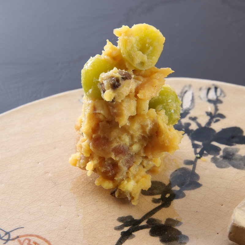 カボチャと銀杏の和え物(日本料理 徳専 )