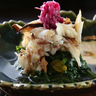 白身と菜の和え物(日本料理 徳専 )