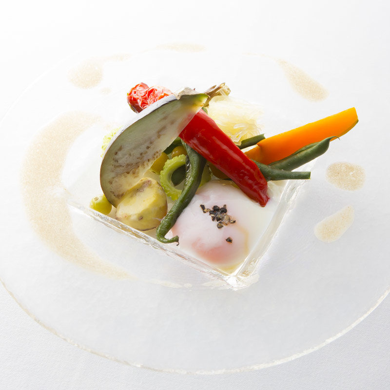 グリル野菜　温玉(ルベナトン)