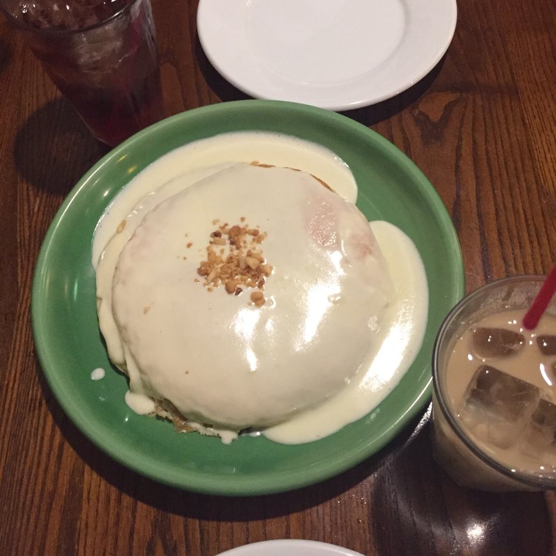 マカダミアナッツソーツのパンケーキ(ハナオカフェ （HANAO CAFE）)